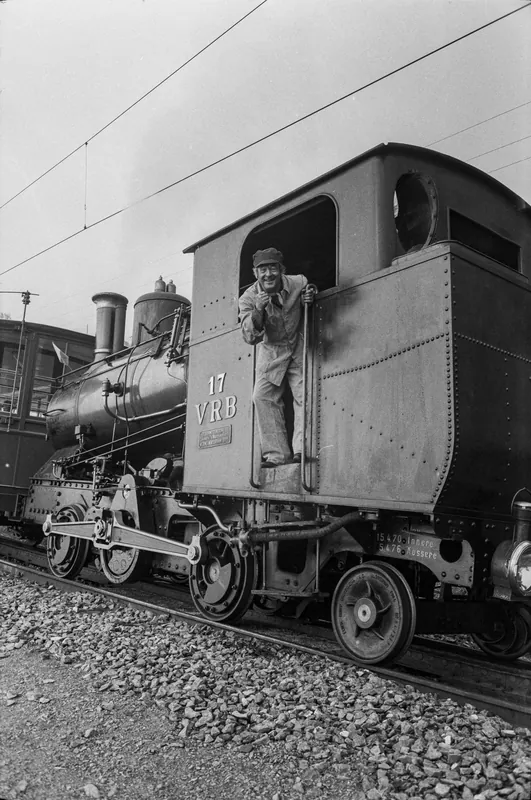 Paul Bühlmann on the occasion of a trip to Rigi, steam train (14.10.1979)