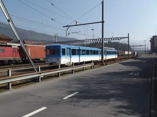 Rigi train by Arth-Goldau station (2014-03-13 11:09:33)