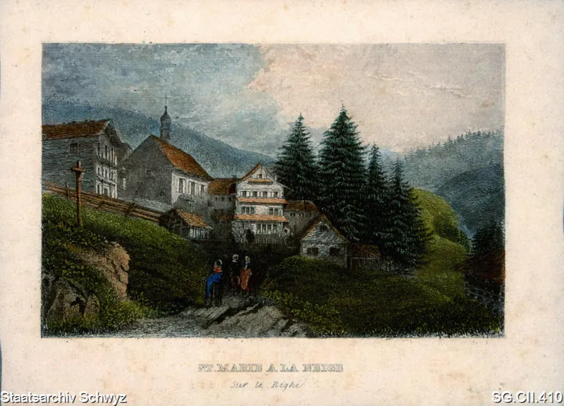 Kapelle Maria zum Schnee und Umgebung Rigi Klösterli (ca. 1830)