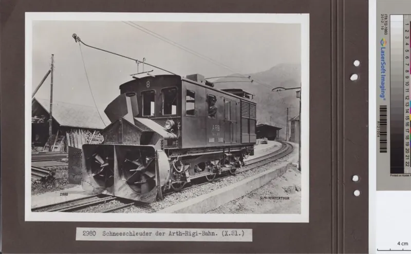 Elektrische Schneeschleudermaschine der Arth- Rigi -Bahn (ca. 1931)