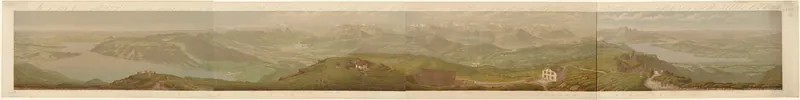 Panorama vom Rigi-Kulm. Panorama du Rigi-Kulm. [Suisse] / G. Meyer pinx. Druck der Lithogr. ; Anstalt von C. Knüsli (1879)