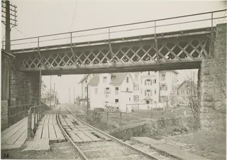 Arth-Goldau, Aabachbrücke und altes Trassee der Arth-Rigi-Talbahn (before 1922)