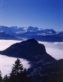 Rigi, Autumn Landscape with a Sea of Fog (1975)