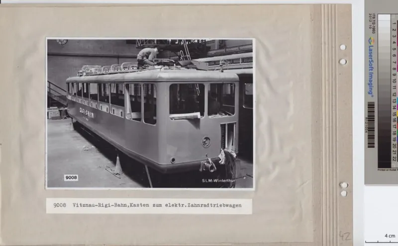 Vitznau- Rigi -Bahn,Kasten zum Elektrischer Zahnradtriebwagen (ca. 1953)