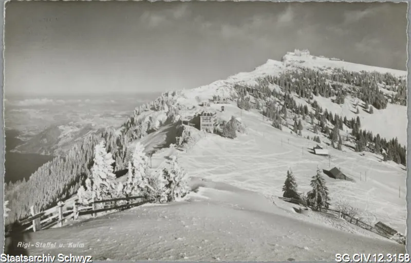 Rigi-Staffel, Rigi Kulm im Winterkleid (1939)