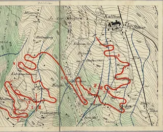 Weggis - Grütalp Strassenprojekt, oberer Abschnitt (1933)