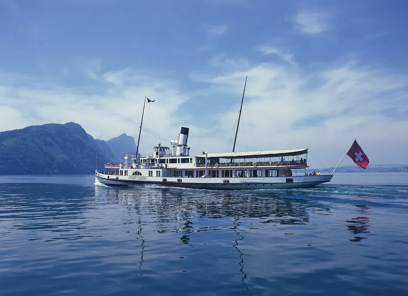 Rigi, Lake Lucerne, boats (1975)