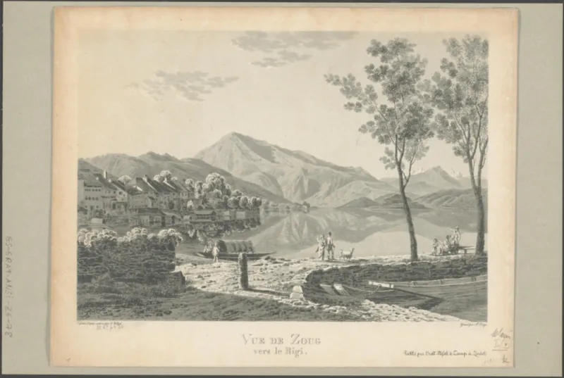 Vue de Zoug vers le Rigi (1819)