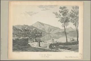 Vue de Zoug vers le Rigi (1819)