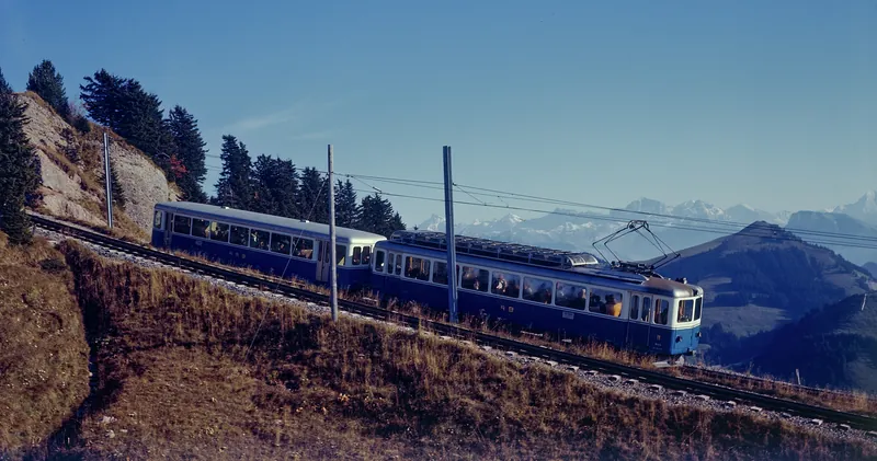 ARB train between Rigi-Staffel and Rigi-Kulm (1975)