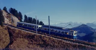 ARB train between Rigi-Staffel and Rigi-Kulm (1975)