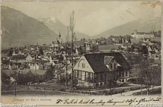 Schwyz mit Rigi und Rossberg (1909)