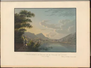 L'Ecroulement de Goldau et le village de Lowerz vers le Rigi (approx. 1828)
