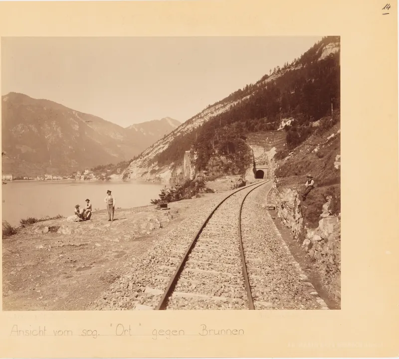 Ansicht vom sogenannten Ort gegen Brunnen (between 1881 and 1882)