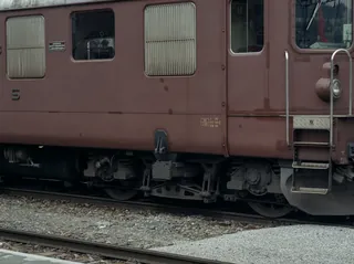 Canton BE, Zweisimmen, Bde 5003 and Bt 5303 ; driver's cab in cab car ABt 5303 ; Ae 4/4 258 in Zweisimmen at 10.00 o'clock ; ABDe 8/8 4002 ; Arth-Rigi railcar in Goldau ; bogie downhill of BDe 2/4 12 and Bt 22 on the siding (22.06.2000-23.07.2000)