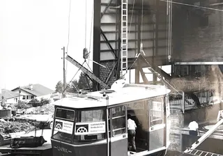 Bau Weggis-Rigi Seilbahn, in Weggis (1967)