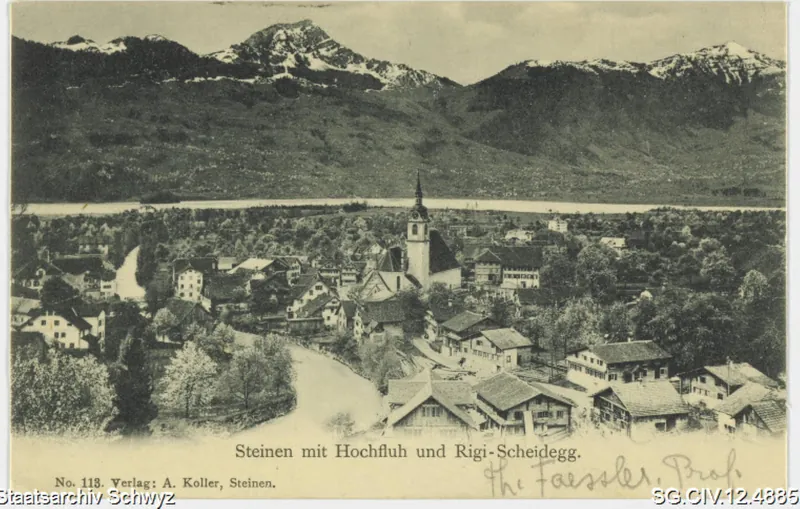 Steinen mit Hochfluh und Rigi-Scheidegg (1907)