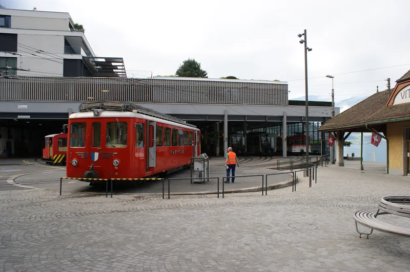 Rack railway Vitznau to Rigi (Kulm)-railway station Kaltbad-First-station Vitznau-turntable-03ASD (2023-09-04)