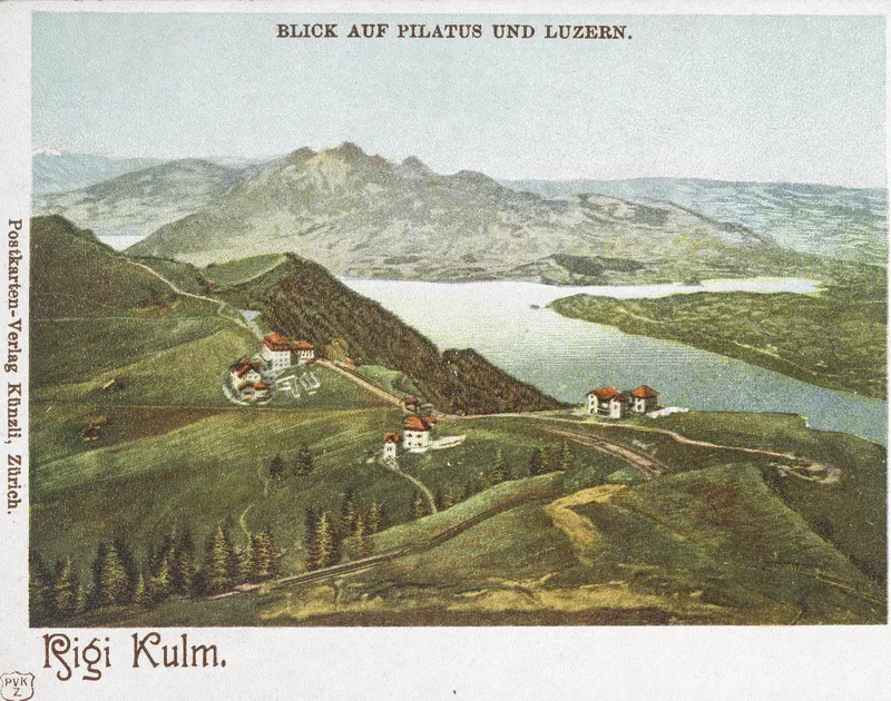 Rigi Kulm, view of Pilatus and Lucerne (ca. 1900)