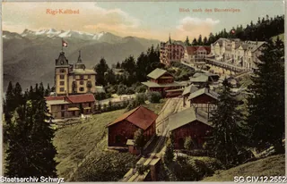 Rigi-Kaltbad: Hotelanlagen und Bahnstation (keine Angabe)