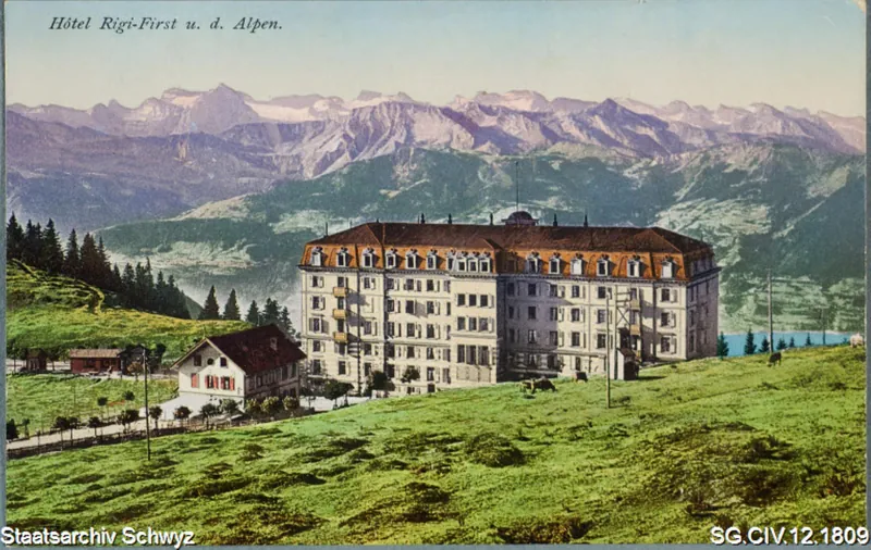 Hotel Rigi First und die Alpen, Rig-First (vor 1912)
