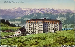 Hotel Rigi First und die Alpen, Rig-First (vor 1912)