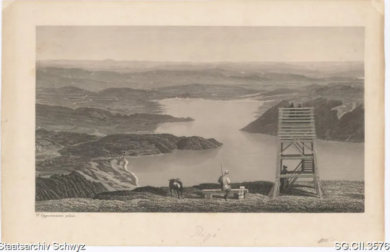 Panorama von der Rigi aus (ca. 1860)