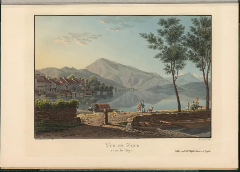 Vue de Zoug vers le Rigi (1819)