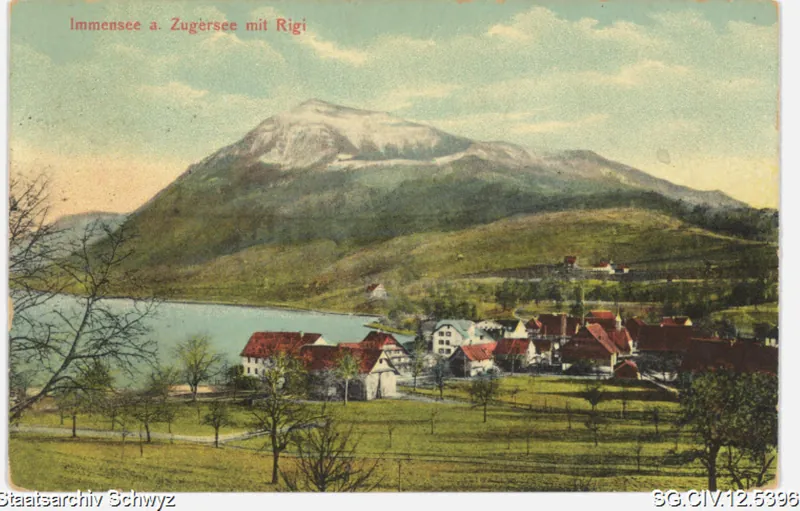Immensee a. Zugersee mit Rigi (1911)