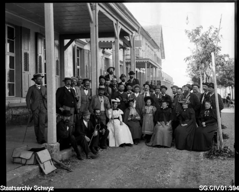 SAC: Auf der Rigi-Scheidegg: Gruppenaufnahme (13.06.1897)
