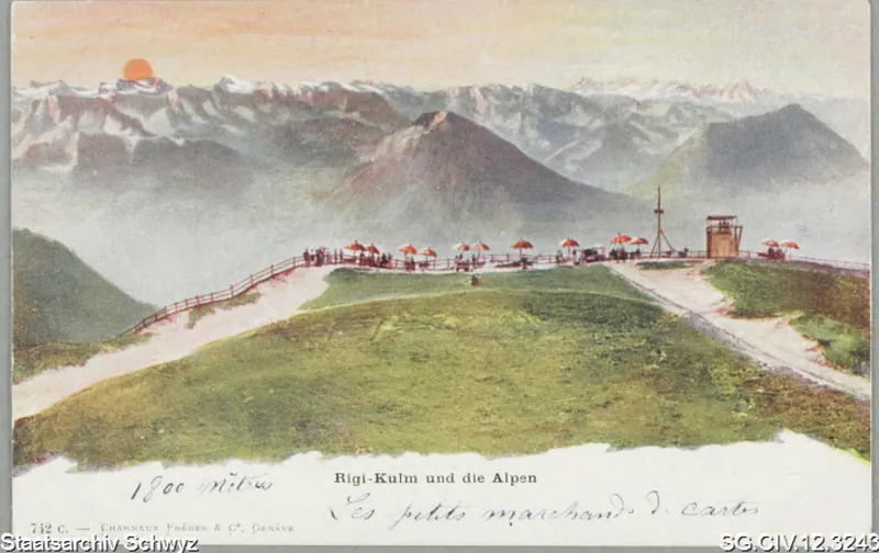 Rigi-Kulm und die Alpen (vor 1940)