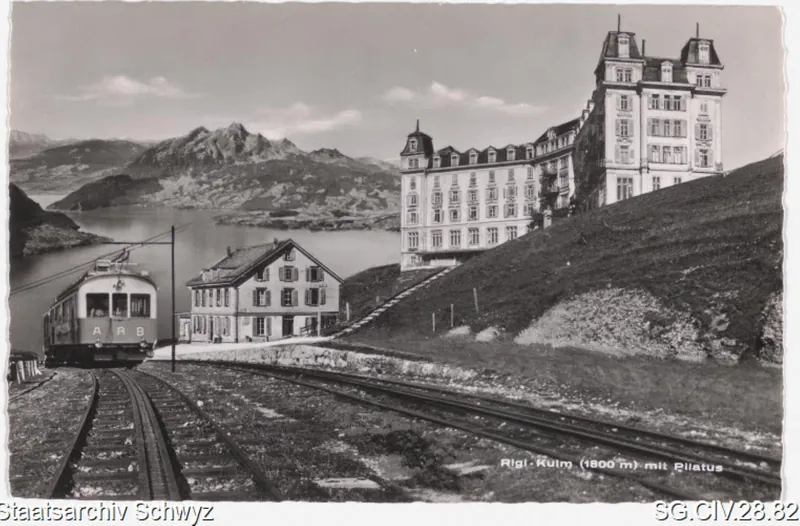 Rigi-Kulm (1800 m) mit Pilatus (27.07.1953)
