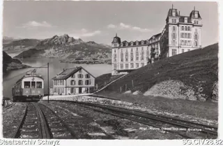 Rigi-Kulm (1800 m) mit Pilatus (27.07.1953)