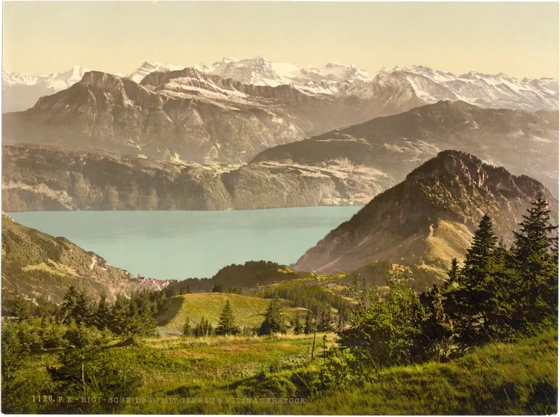 Scheidegg, with Gersau and Vitznauer Stock, Rigi, Switzerland (between 1890 and 1900)