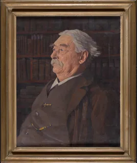 SBB Historic - F SLM 5 80750057 A - Portraet Charles Brown mit Rahmen (circa 1880)