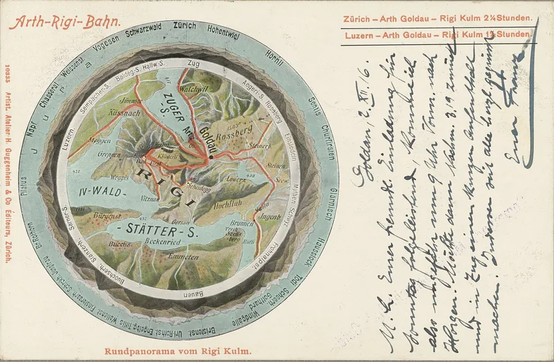 Rigi, Arth-Rigi railroad, panorama from Rigi Kulm (vor 02.12.1916)