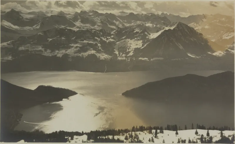 View from Rigi-Kaltbad g. Vitznau & the Alps (ca. 1940)