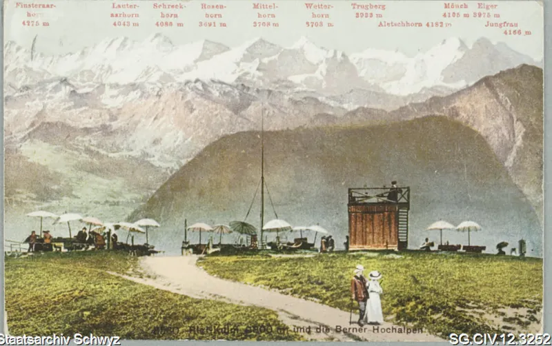 Rigi Kulm und die Berner-Hochalpen (1909)