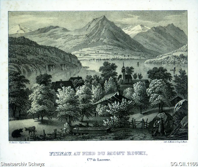 Vitznau am Fusse des Rigi und am Vierwaldstättersee (1830 - 1860)