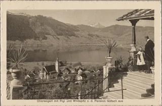 Oberaegeri with Rigi and Wildspitz from the Pension Gütsch (vor 2.10.1919)