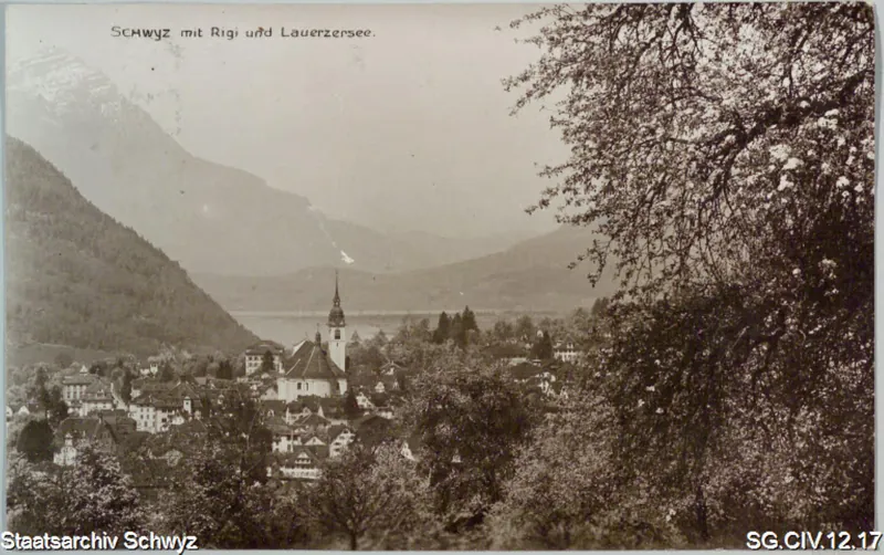 Schwyz mit Rigi und Lauerzersee (keine Angabe)