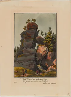 Das Felsenthor auf dem Rigi = La porte des roches sur le Righi (approx. 1820 - approx. 1829)