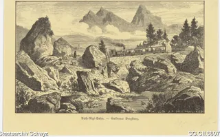 Bergsturz Goldau (Rossberg): Arth-Rigi-Bahn (zwischen 1890 und 1900)