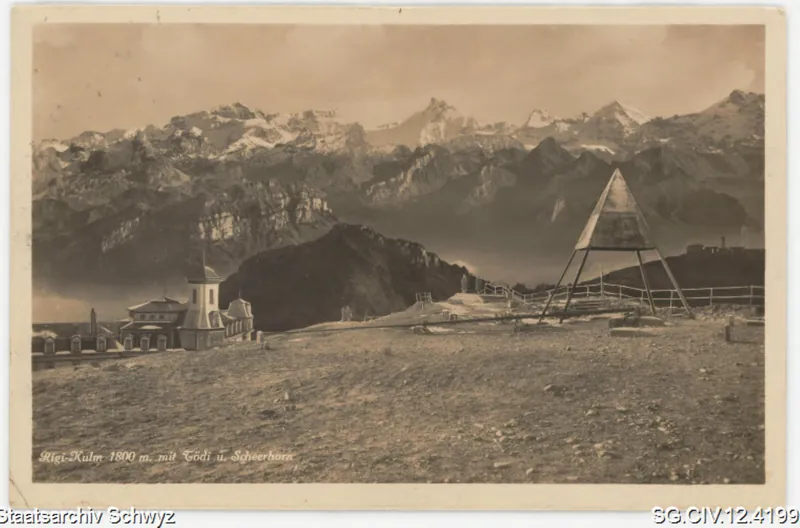 Rigi-Kulm mit Tödi und Schneehorn (1929)
