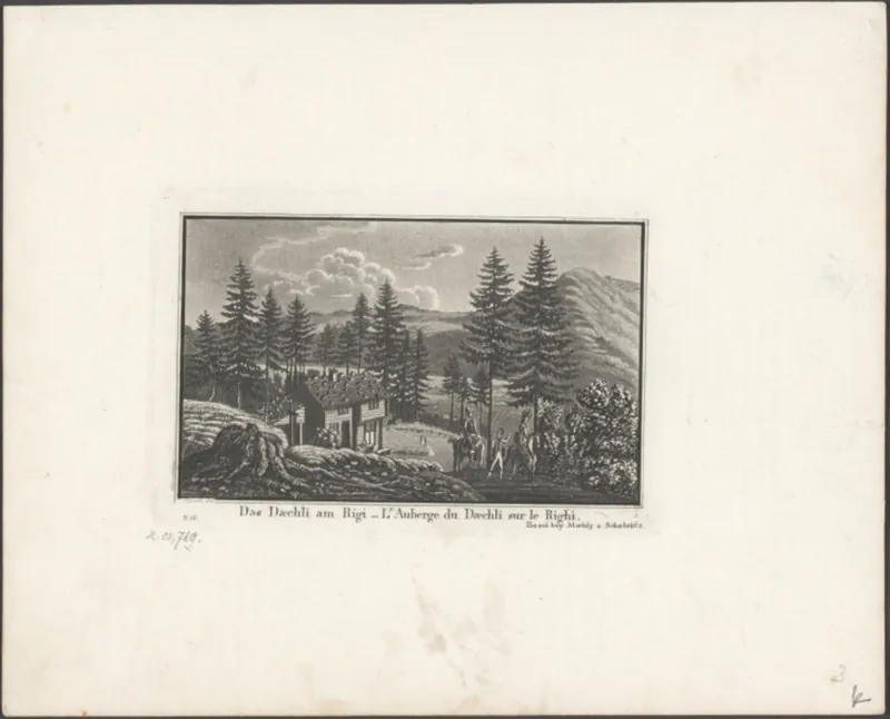 Das Daechli am Rigi = L'Auberge du Daechli sur le Righi (1834)