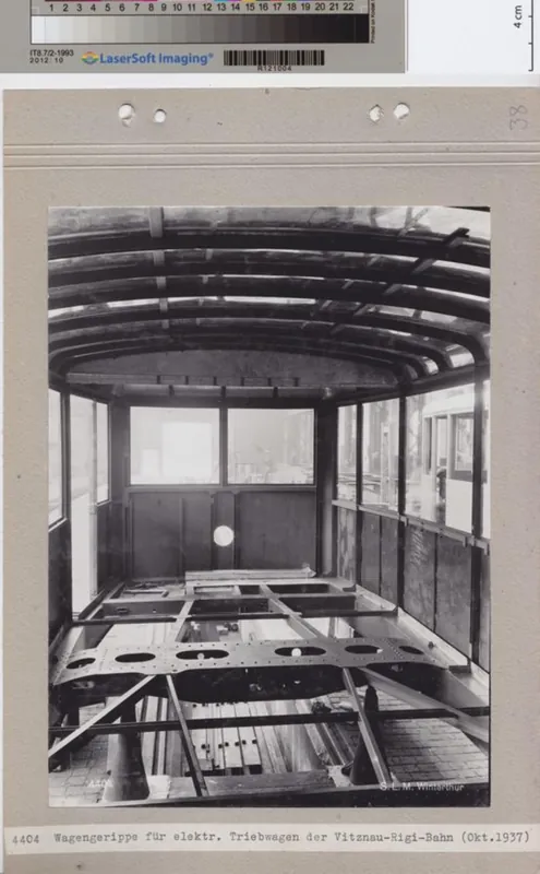 Wagengerippe für Elektrischer Triebwagen der Vitznau- Rigi -Bahn (ca. 1937)