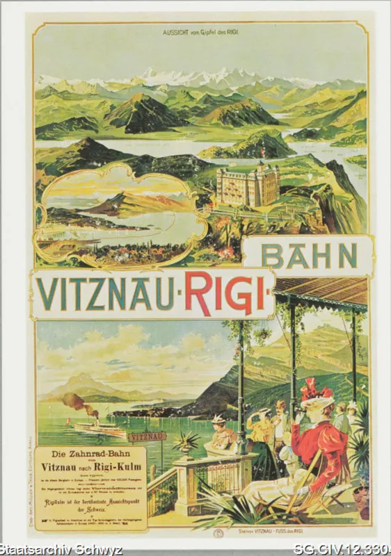 Plakat-Karte: Vitznau Rigi-Bahn 1899 (keine Angabe)