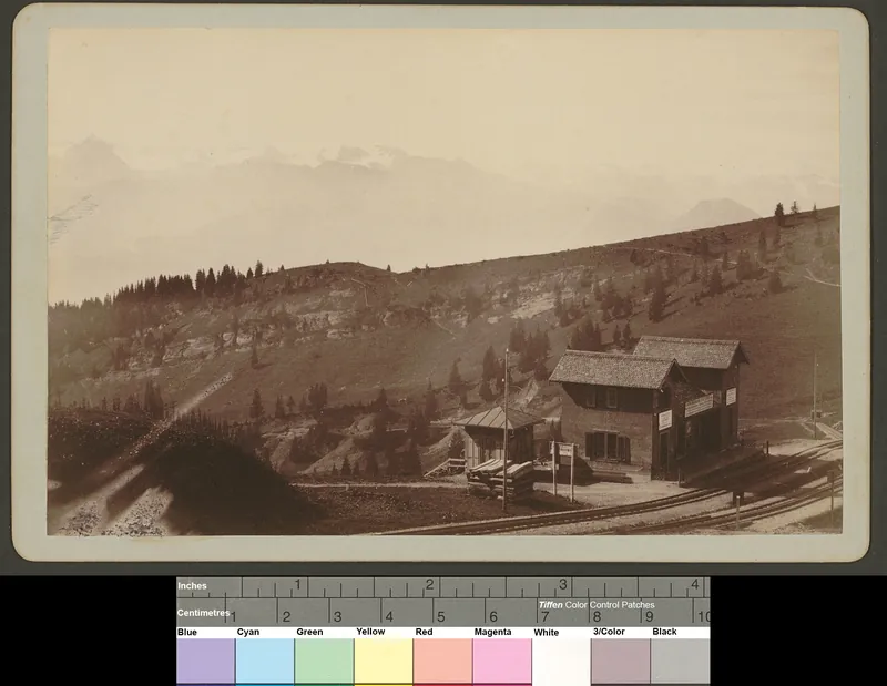 Rigi. Urirothstock mit Station Arth (1886)