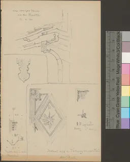 Vom vorigen Hause an der Muotta - Malerei auf d. Fassung einer Thür. Morschach (1860)