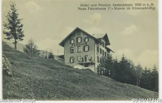 Hotel und Pension Seebodenalp 1030 m. ü. M. Neue Fahrstrasse 1 1/2 Stunde ob Küssnacht-Rigi (1920)